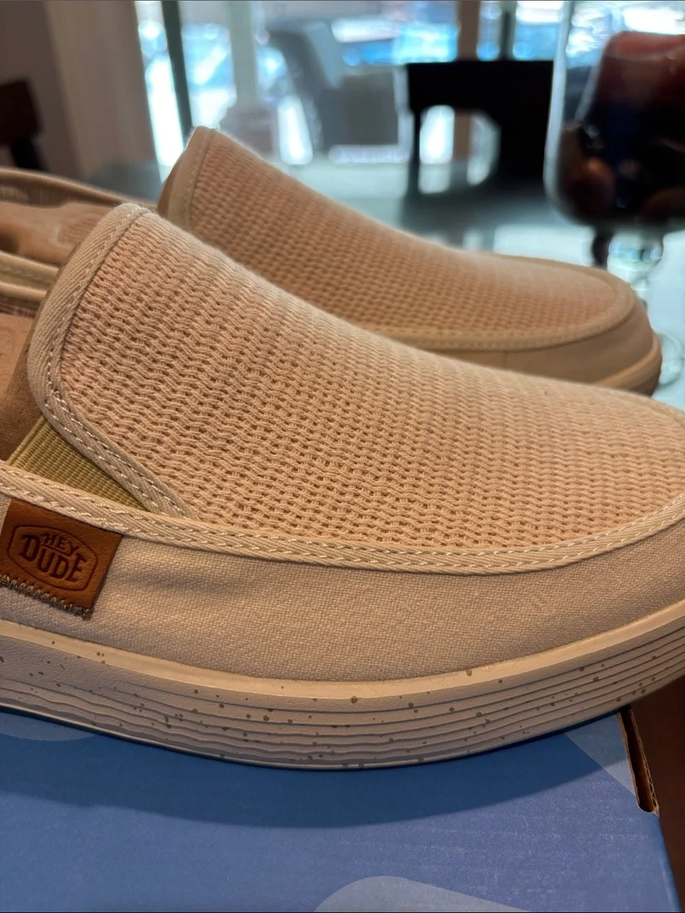 Hey Dude Men's Sunapee Slip-On Loafers in Bone